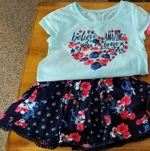 Justice Size 10 skort set